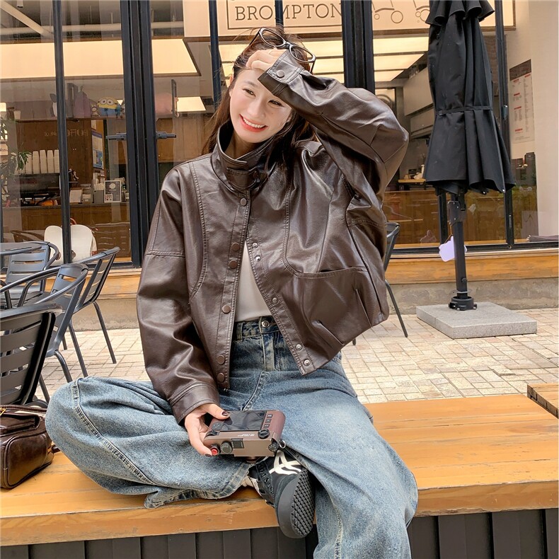 2025秋季新款皮衣短款RF2C290-6868#-P165-K248,女装皮衣,2C290