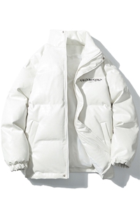 1日系白底鳄鱼纹棉衣男手塞棉夹克PU皮棉服外套男8507P120控158图片