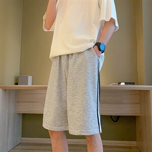 夏季港风撞色直筒沙滩裤休闲男运动条纹短裤D201-DM21-P35,男装牛仔裤,电商D321-1
