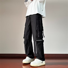春秋季休闲裤长裤男士韩版潮流工装宽松运动裤大码直筒裤外穿KK95，男装休闲裤，星座506