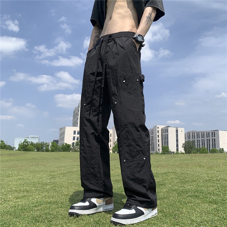 早秋皱感【三防】冰丝透气速干拖地休闲伐木伞兵裤XK009-P60控78,男装休闲裤,星座216(原A116)