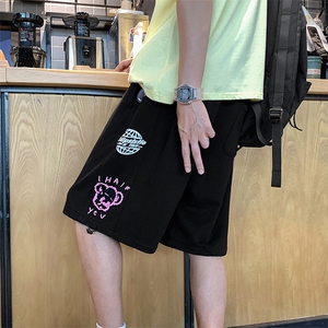 美式涂鸦短裤新款夏季嘻哈hiphop五分裤痞帅炸街运动裤 K640-P28图片