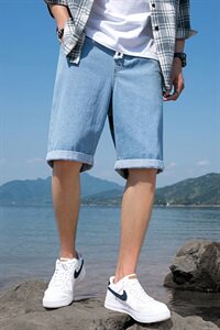 2021夏季新款牛仔短裤男薄款男士牛仔五分裤潮流DS794T图片