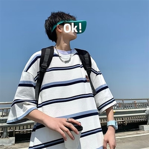 五分袖T恤城市风貌潮流男圆领潮牌水洗夏季ins标准体恤ST070-P26图片