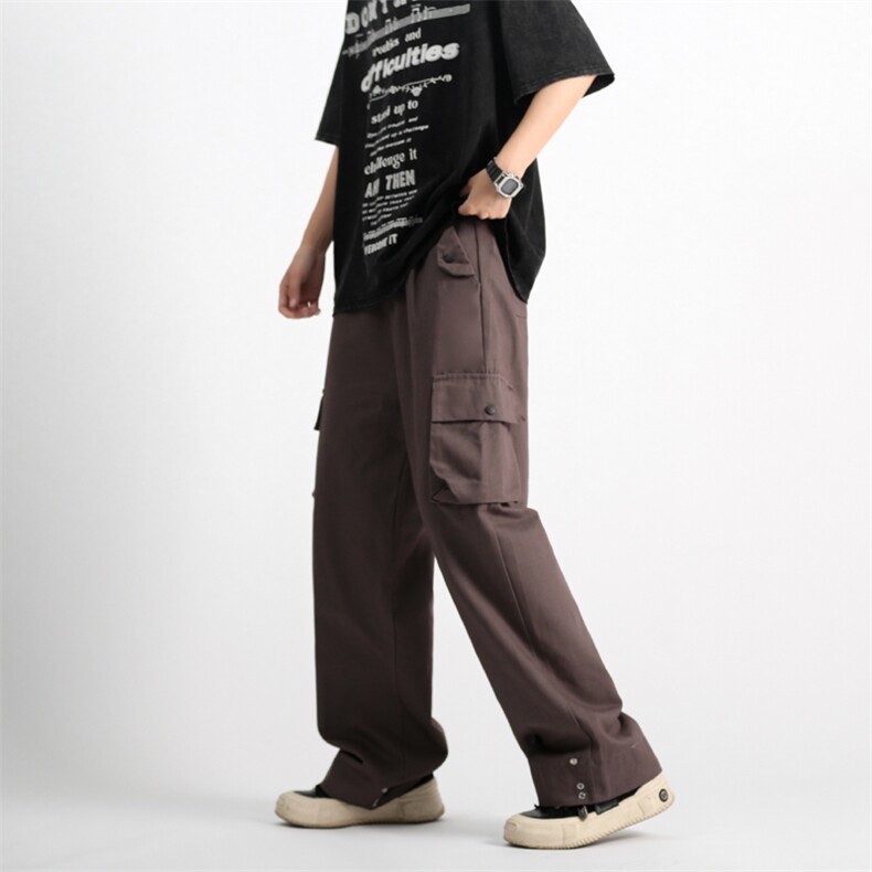 美式复古大口袋工装裤男潮牌vibe高街设计感宽松休闲裤K0630-P55,男装休闲裤,星座308B-2