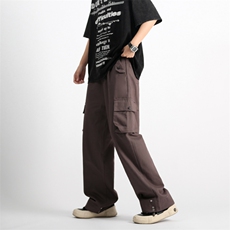 美式复古大口袋工装裤男潮牌vibe高街设计感宽松休闲裤K0630-P55，男装休闲裤，星座308B-2