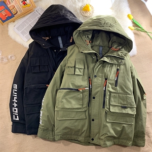 21冬季新款羽绒服男大码休闲保暖加厚连帽上衣 6026 P405限598图片