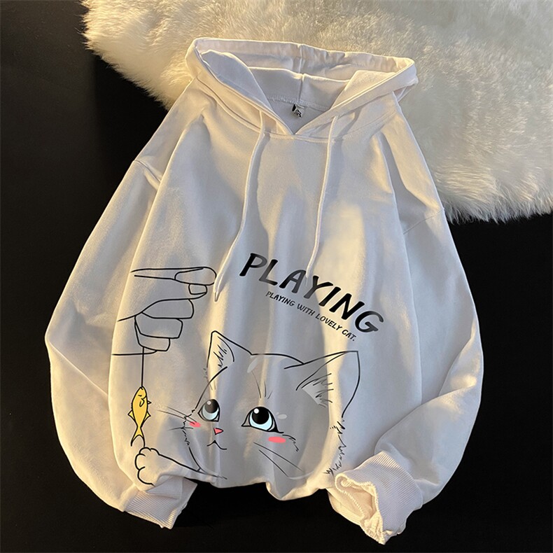 WY2129-P35 加绒款-P40 纯棉连帽卫衣男大码运动帽衫宽松薄外套男图片