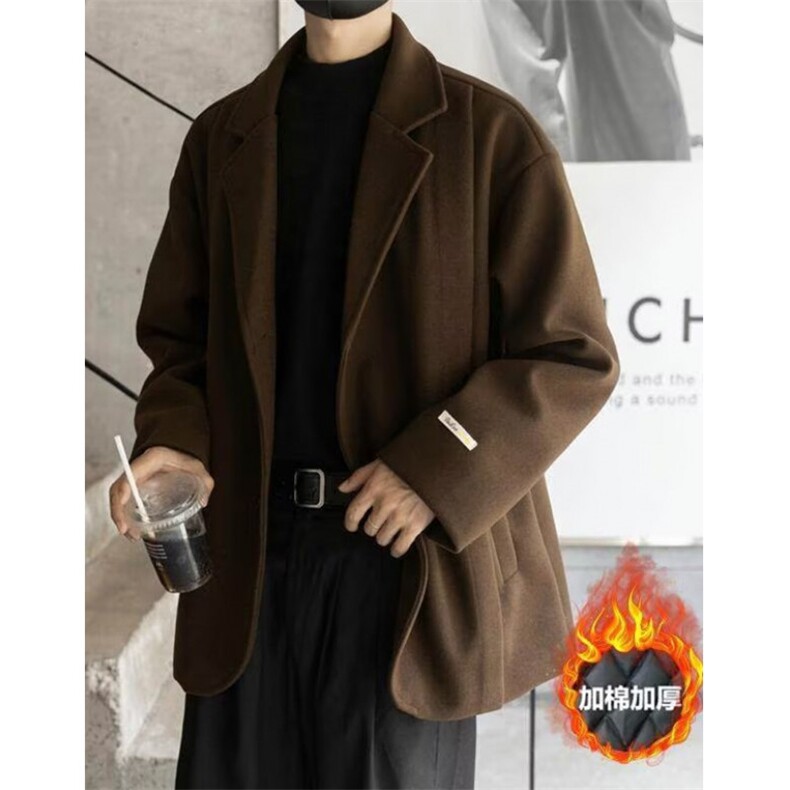 黑色痞帅高级感休闲西装外套男士慵懒风秋季韩版薄款X4151，男装西服套装，星座1116A（原606A-3）