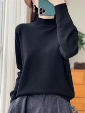 打底衫上衣女装新款2025春秋V领长袖慵懒风针织毛衣，女装针织衫/毛衣，众美斯特