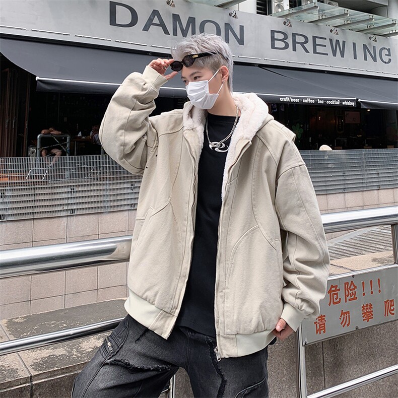 加绒加厚棉服外套男士冬季宽松重磅水洗百搭工装夹克MY2270-P158,男装夹克,星座1103-3