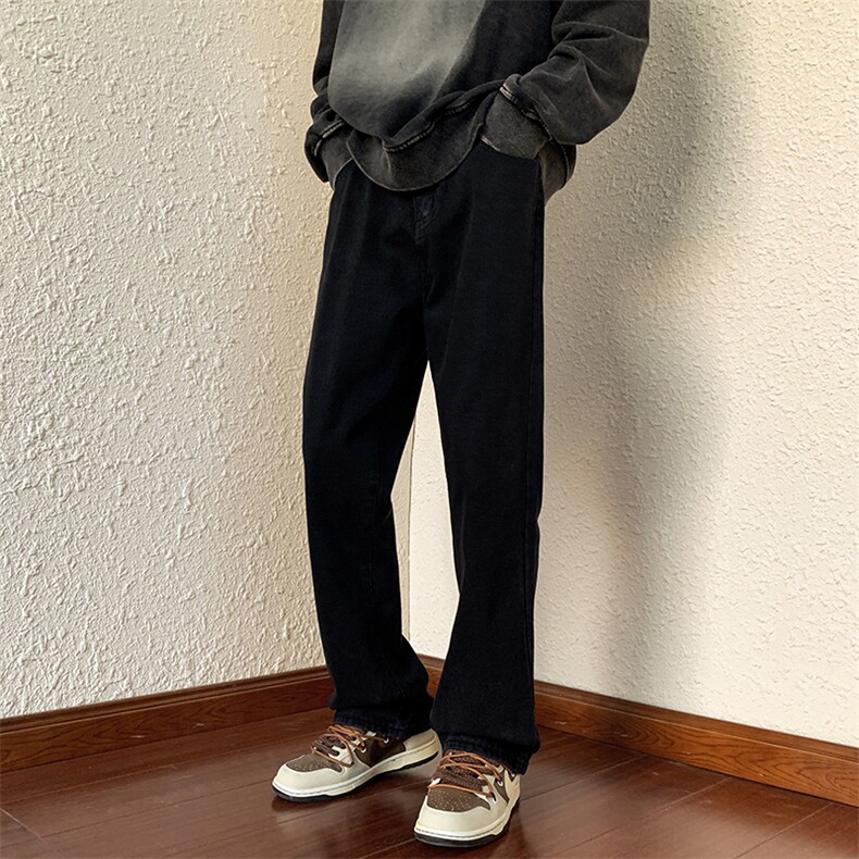 高街帅气牛仔裤男韩版潮流刺绣2023秋夏新款ins宽松长裤K2987-P52,男装牛仔裤,星座412-3