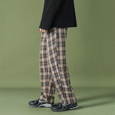 2021春夏港风格子裤子男中性风格子裤女直筒宽松DS-C407-6647-P40，男装休闲裤，电商C323-1