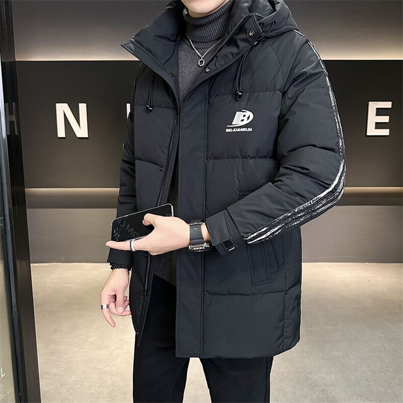 2024新款中长款羽绒服男士连帽鸭绒外套 B240-YR8999-P265图片