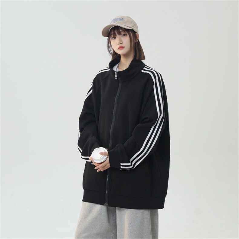 WY5019/P65春装新款高品质不起球织带设计开衫卫衣男潮宽松外套,男装卫衣,电商A141
