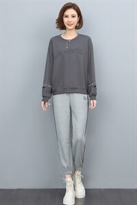 时尚套装女2021年新款运动休闲小香风上衣百搭小个子显高两件套潮图片