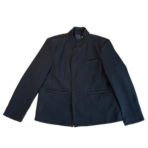 王嘉尔同款重工立领铆钉小香风夹克设计痞帅西服外套男JK2336P150图片