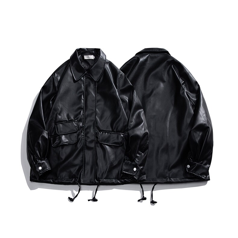 白底平铺皮衣女大码M-5XL情侣外套女皮衣男机车外套男JK7761P85控，男装皮衣，星座227-7