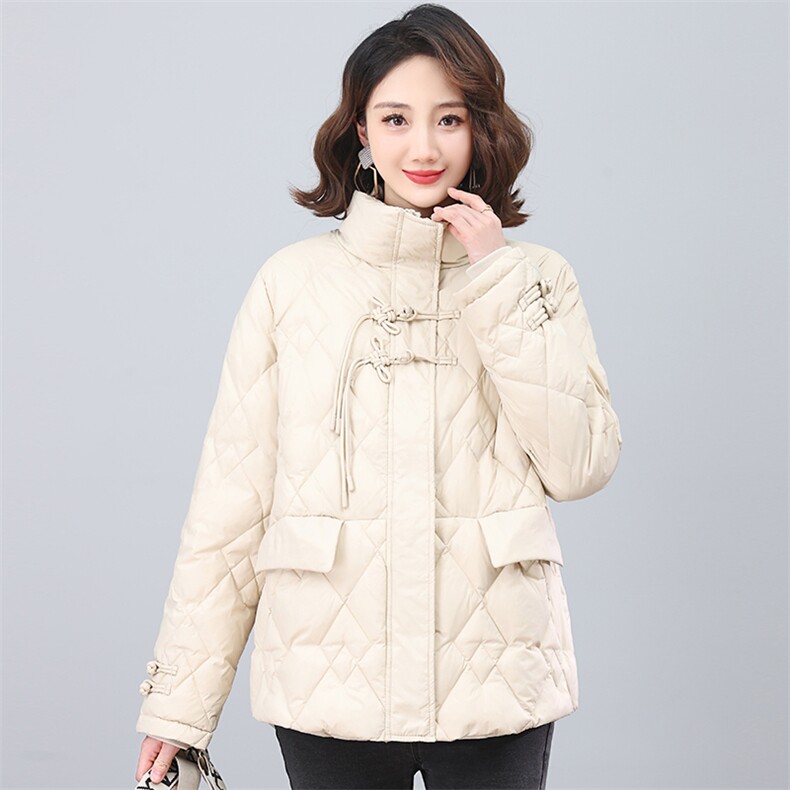 2023冬季时尚简约优雅休闲潮流保暖复古羽绒服,女装羽绒服,独衣靓