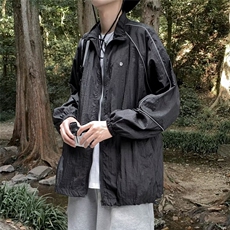 2023港风文艺刺绣连帽防晒衣男夏季薄款夹克，男装夹克，星座716-3