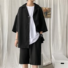 男士休闲小西装夏季套装韩版潮牌帅气痞帅外套短袖西服tz522-p50图片