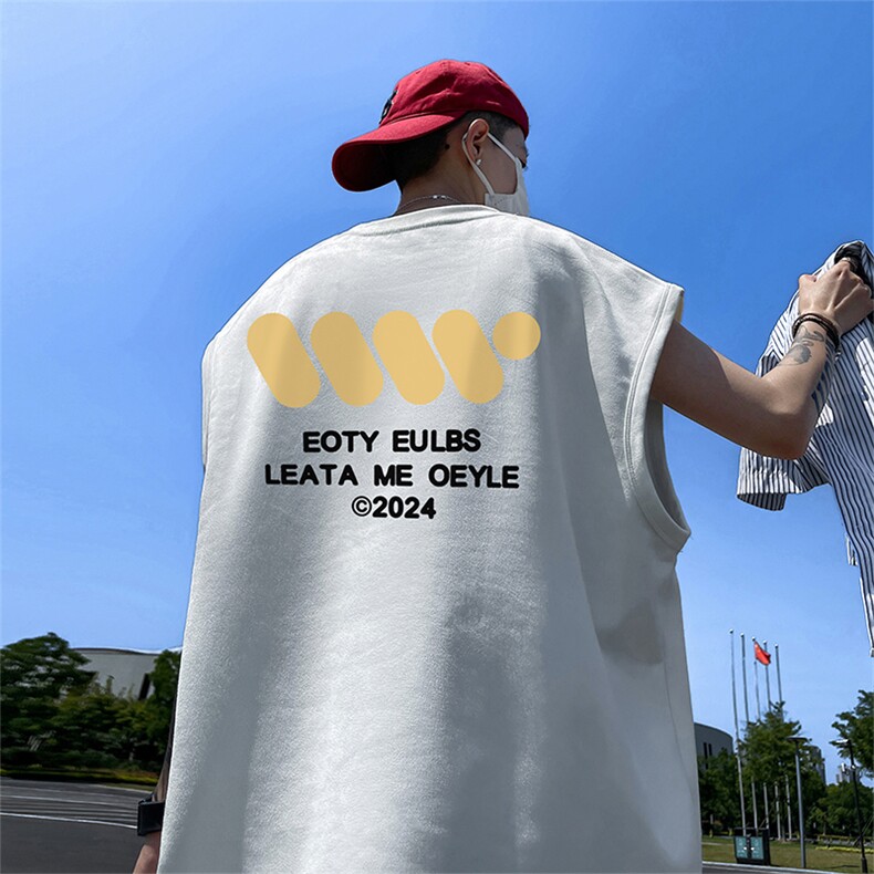 量大优供视频得物直播品230克夏季麂皮绒背心无袖T恤BJ257,男装背心/马甲,电商A486