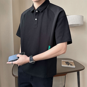 夏季男士POLO衫纯色休闲简约半袖2025新款短袖T恤男B317/1901/P68图片