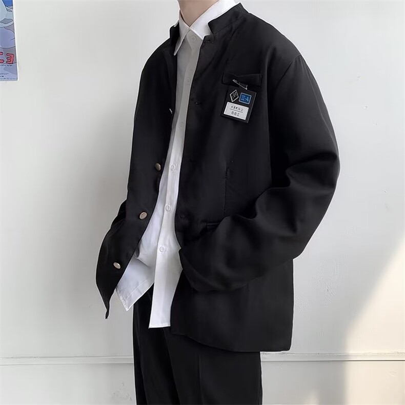 男士秋季新款休闲西装外套配胸牌G23P48,男装西服,星座1116-2