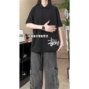 PL9011-P28-控48-现货POLO衫男短袖T恤潮牌纯色翻领透气网眼图片