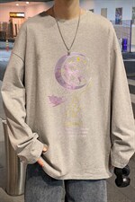 CX17-P25大码长袖t恤男春季新款打底衫男港风圆领卫衣男图片