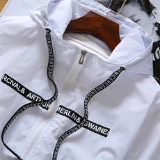 Y288Y28情侣连帽防晒服夹克外套开衫大码学生班服青少年潮外贸男，男装夹克，星座115A(原星座507）
