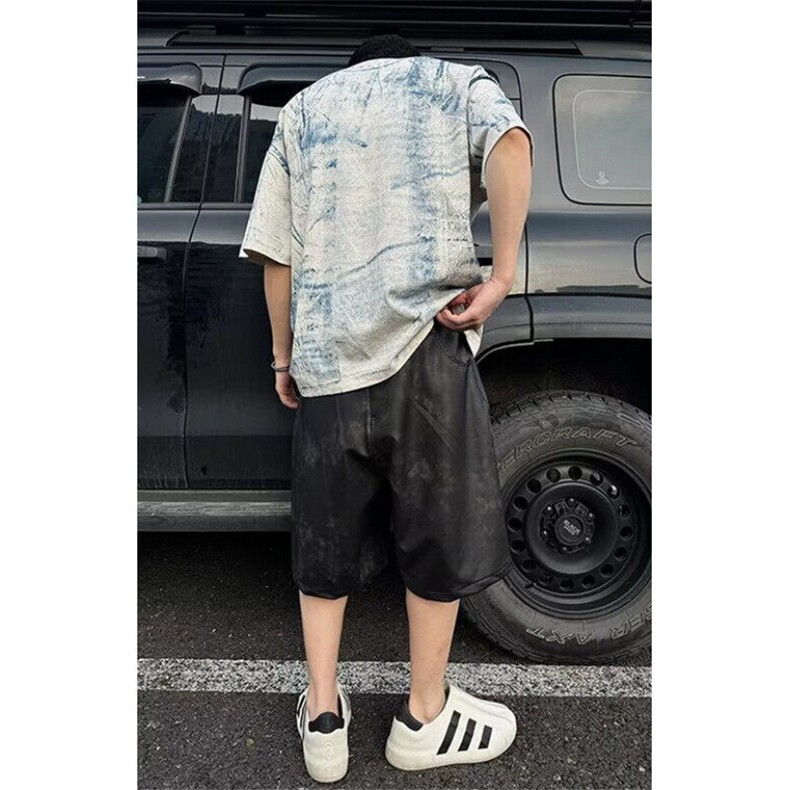 扎染t恤男短袖ins港风日系原宿风纯棉半袖上衣服T2811,男装T恤,星座1116A（原606A-3）