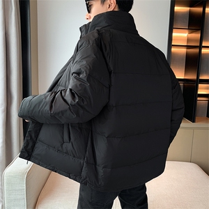 （）卡通工重艺立领潮牌宽松落肩情侣200斤团体情侣羽绒服图片