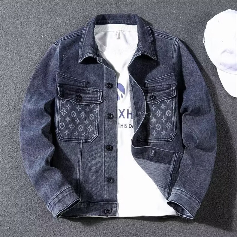 1506-1/JY80401/P44个性贴布口袋时尚潮流牛仔衬衫男士长袖衬衣,男装衬衫,星座1506-1