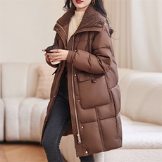 现货主推2023冬新款加厚加长款休闲时尚保暖羽绒服90白鸭绒，女装羽绒服，余墨