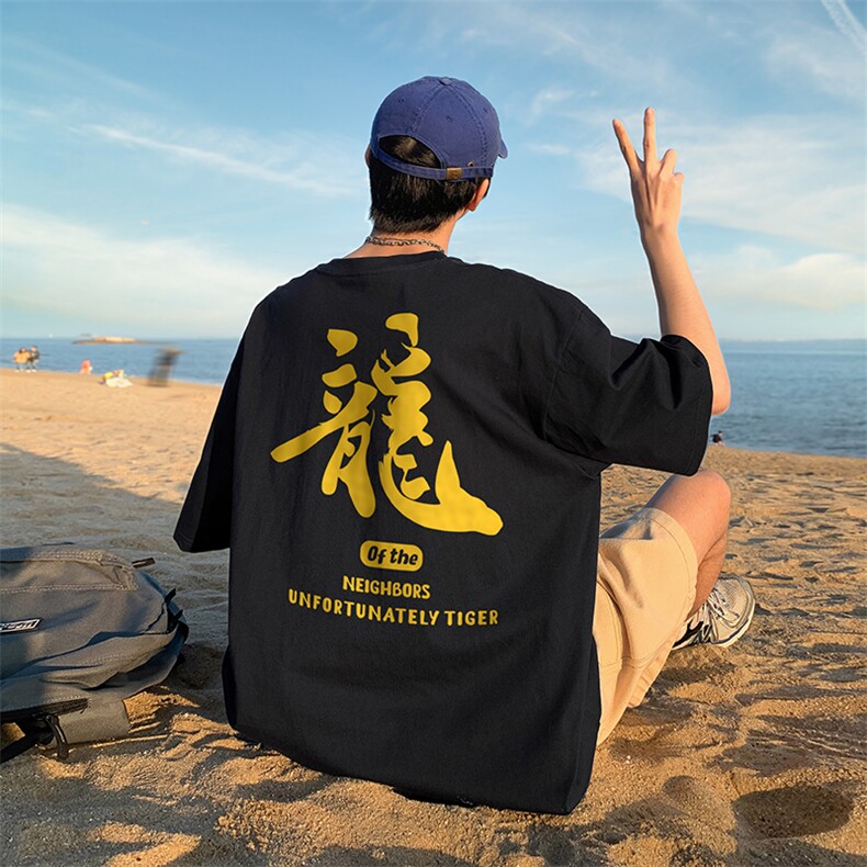 直播供货2025夏装新款纯棉印花短袖T恤A158-T2426-P18特价控28,男装T恤,电商A158