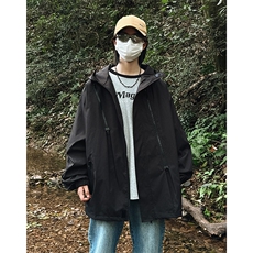 港风美式vibe潮流宽松连帽冲锋衣夹克男潮XZ213-JK6601-P65控88，男装夹克，星座213