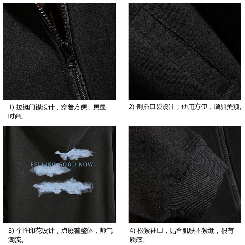 KS21143-P38连帽开衫卫衣男运动外套大码班服砖墙挂拍,男装卫衣,电商A040A