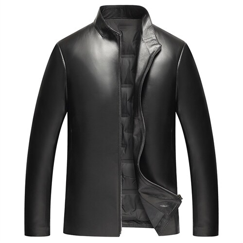 J97825加厚立领绵羊皮羽绒服男士外套皮衣冬季皮P650图片