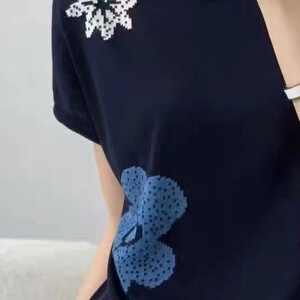 莱赛尔圆领提花短袖图片
