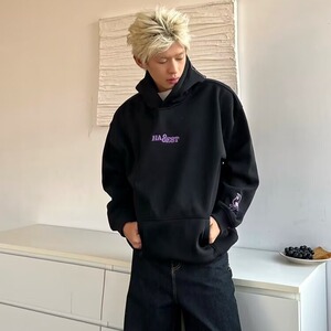 JY375-P56 套头连帽上衣青少年休闲宽松运动加绒外套男 网图图片