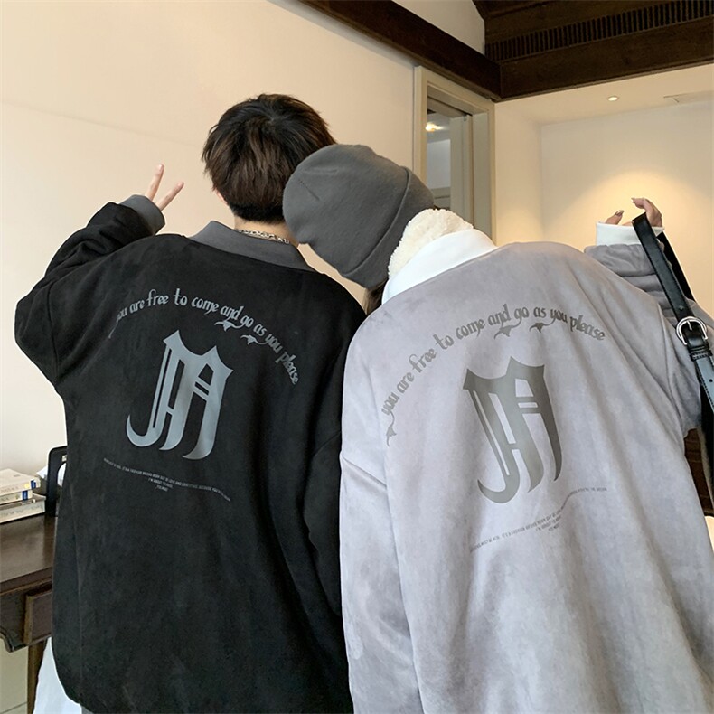 1港风情侣两面穿棉衣男麂皮绒羊羔毛夹克棉服男外套8702P110控148,男装夹克,星座226-2