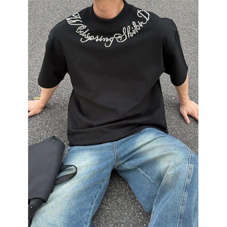 DXU88LL-P39cleanfit珍珠短袖t恤高级感痞帅半袖,男装T恤,星座1007（原301D）
