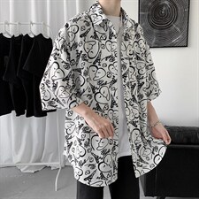 青少年短袖t恤潮2024新夏季ins港风宽松潮流衣服A161-2-CT508-P45，男装T恤，电商A161-2