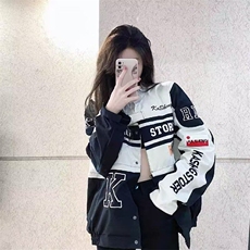 DA2189-P75秋季新款潮牌赛车服刺绣港风机车夹克外套-网图现货，男装夹克，星座603-2