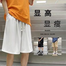 时尚带标冰丝五分裤运动休闲DK512批17，男装休闲裤，星座718-1