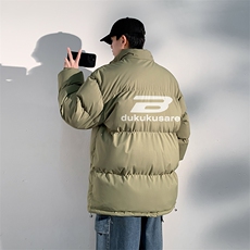 日系白底抖音直播得物高品质宽松面包服羽绒棉外套棉衣M1105P65，男装棉衣，电商C408(原B339-1)