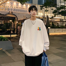 Y5043P32秋季港风圆领卫衣男宽松长袖T恤打底衫外套，男装卫衣，星座1204-3