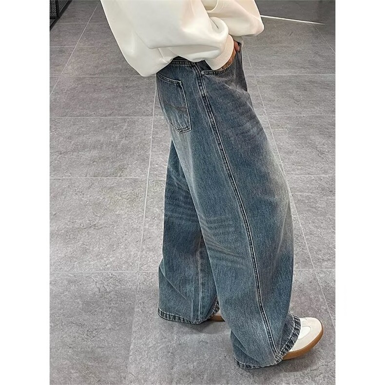美式高街水洗阔腿牛仔裤ZK0293-P45,男装牛仔裤,星座313A(原308A-2)