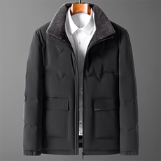 爸爸冬装外套男新款加厚保暖羽绒服中老年人宽松男装Q72166-P285，男装羽绒服，电商B212（原钱塘6029）